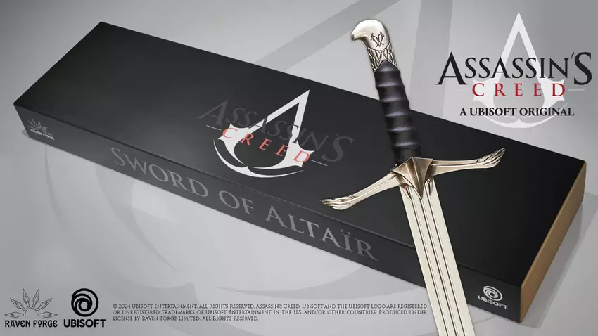 Ein tolles Angebot für Assassins Creed-Fans: eine Replik von Altairs Schwert aus dem ersten Teil der berühmten Serie wird präsentiert
