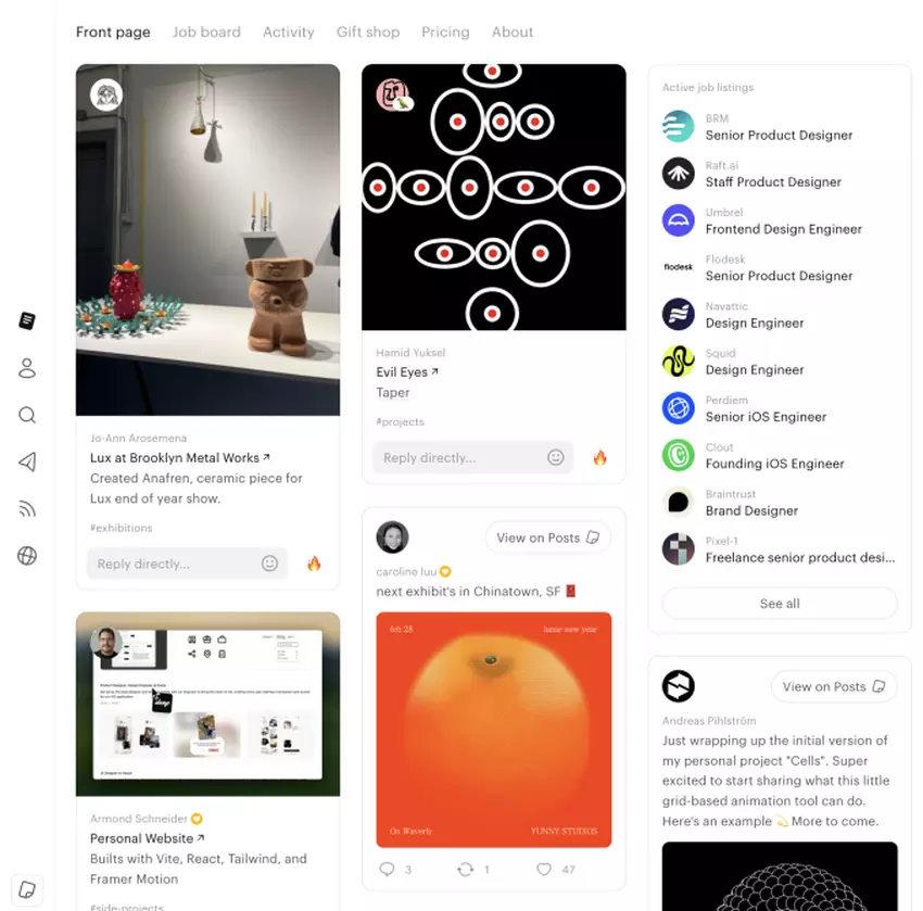 Schnittstelle der Read.cv-Plattform: Lesen.cv