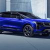 2026 Cadillac Optiq V bei hellen Lichtern.