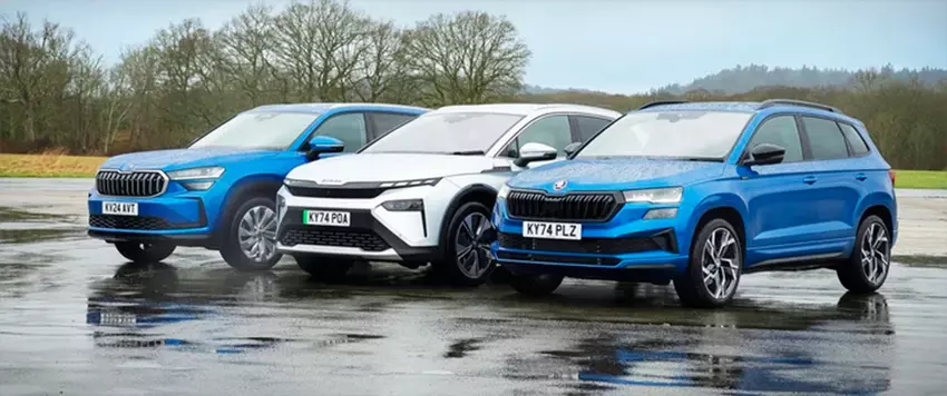 Das Experiment wurde in drei Skoda-Fahrzeugen durchgeführt