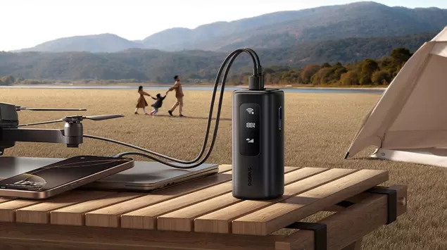 Lädt Geräte auf und verteilt Internet: ...