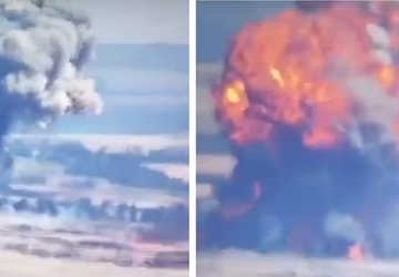 Ein spektakuläres Video von der Zerstörung ...