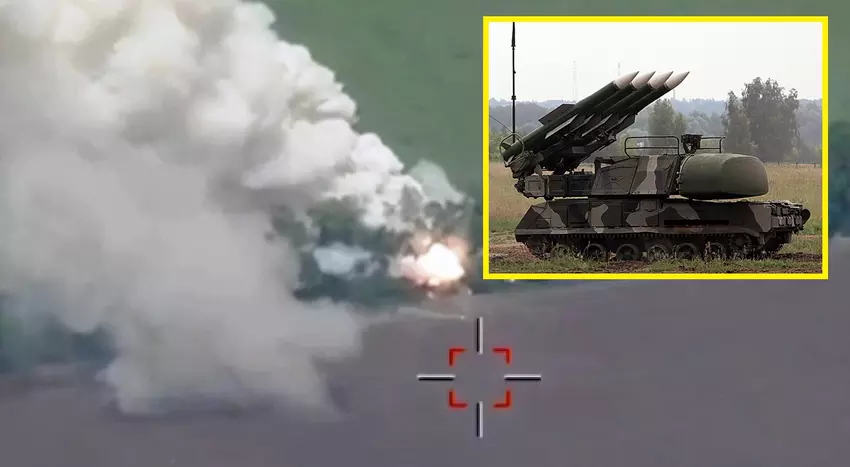 Ukrainische Streitkräfte zerstören russisches Boden-Luft-Raketensystem Buk-M1-2
