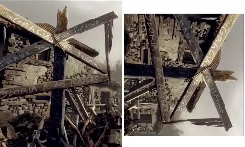 Eine hölzerne Struktur, die an IX aus dem Teaser zu Resident Evil 9 erinnert