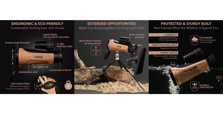 Scotar 12x50 bestes monokular für weite entfernungen