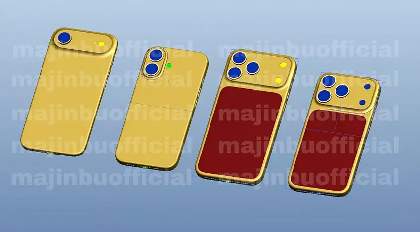 CAD-Renderings von vier iPhone 17 Modellen von Majin Boo