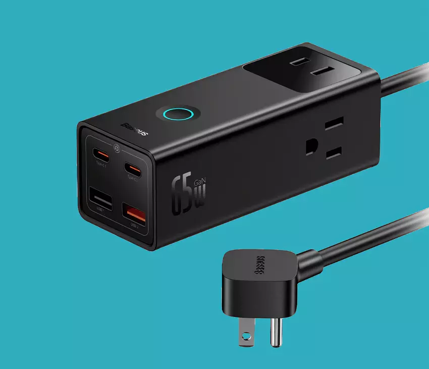 Baseus hat ein GaN 7-in-1-Verlängerungskabel mit einer Leistung von 65 Watt vorgestellt