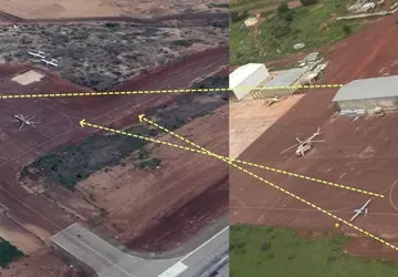 Türkische Bayraktar TB2-Angriffsdrohnen auf russischem Söldnerstützpunkt ...