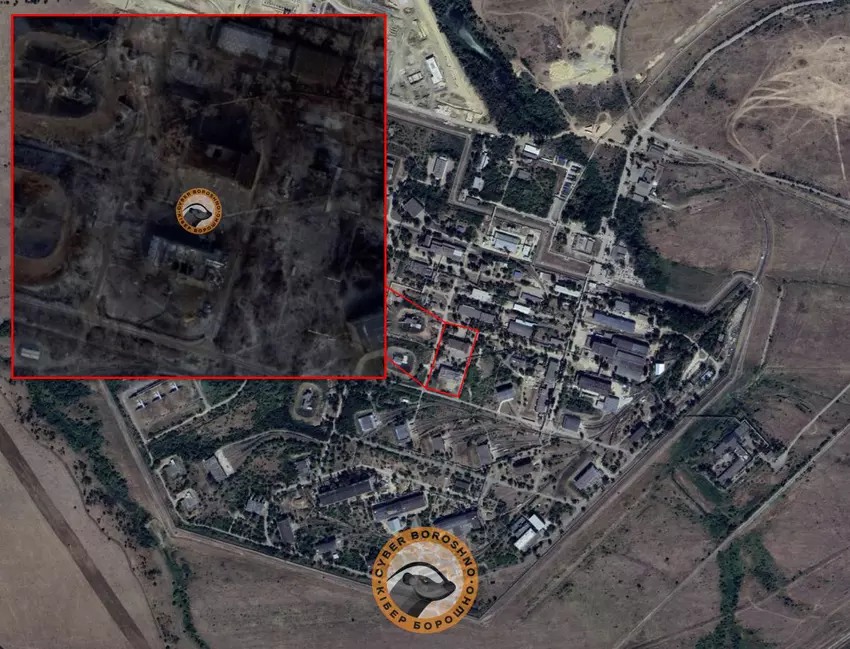 Beschädigte Gebäude im Kamensky-Werk in der Region Rostow. Illustration: "CyberFlour