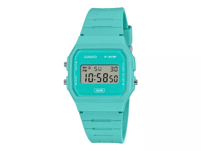 Casio hat die neue G-Shock F-91WB-2A2 Uhr mit einer 7-Jahres-Batterie