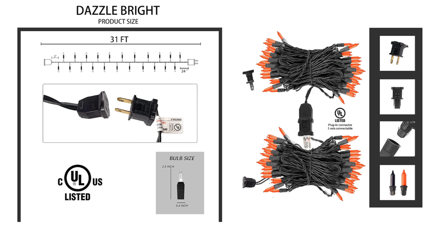 Dazzle Bright Lichterketten beste außen halloween-lichter