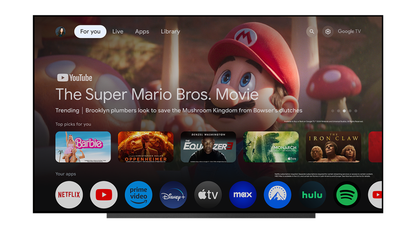 Google TV hat einen neu gestalteten Startbildschirm mit runden Symbolen und mehr