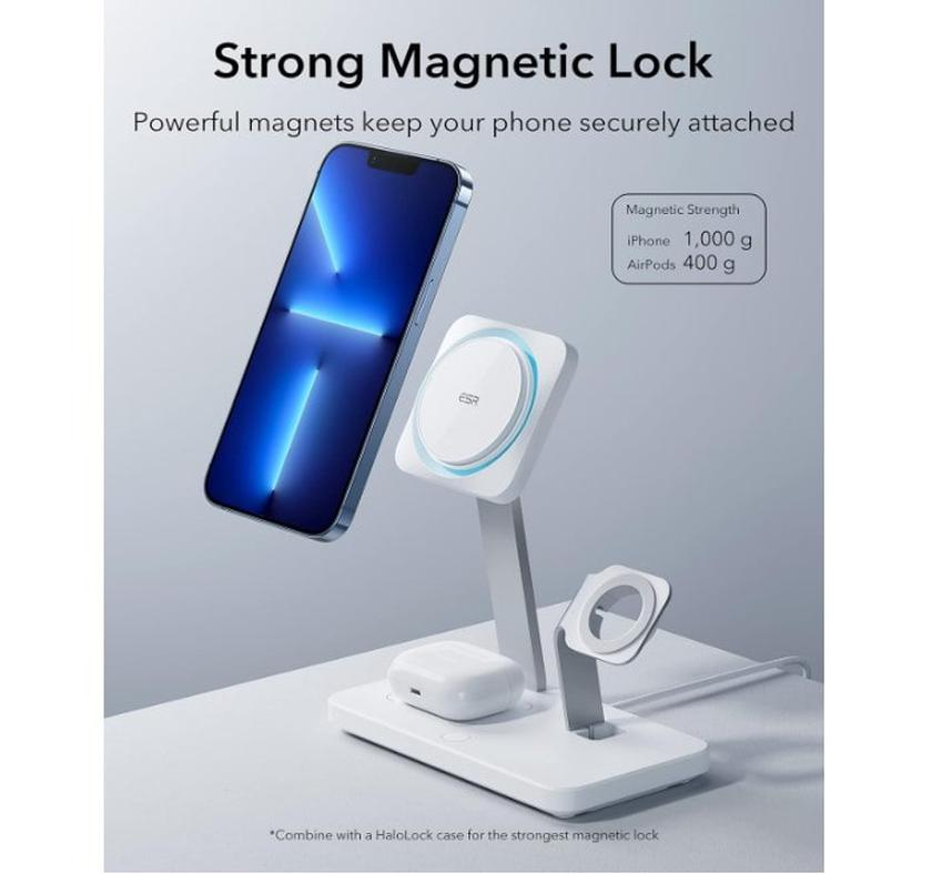 ESR HaloLock 3-in-1 kabellose Schnellladung
