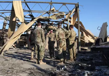 Der Luftwaffenstützpunkt Al-Assad im Irak, auf ...