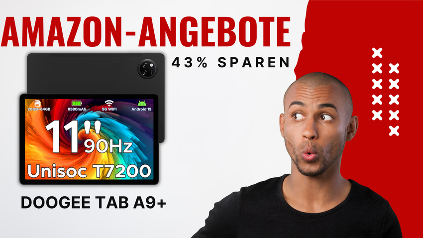 DOOGEE Tab A9+ Tablet 11 Zoll – Erhalte jetzt 43% Rabatt und spare 64,50€!