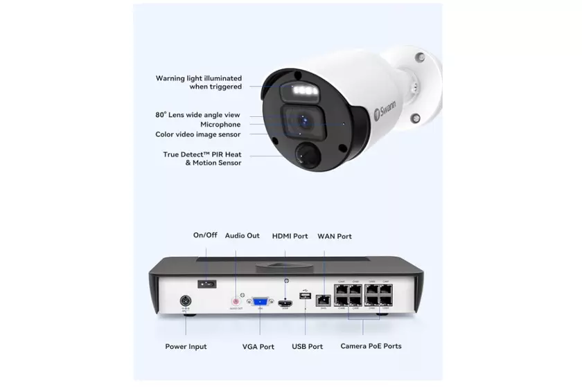 Swann 4K Master PoE Überwachungssystem Haus