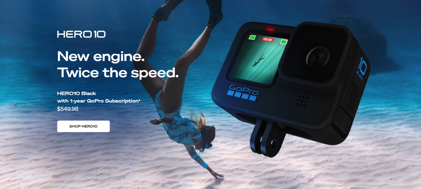 GoPro Hero 10 Black - 4K bei 120 FPS und HyperSmooth 4.0 Stabilisierung für $550