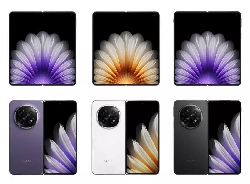 Ein renommierter Insider hat offizielle Renderings des kommenden Oppo Find N5 in allen Farben und verschiedenen Blickwinkeln veröffentlicht