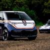 Porsche 911 Dakar mit VW ID Transporter. Buzz