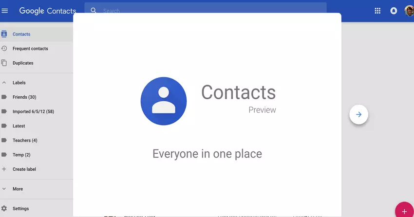 Google Contacts Update erleichtert das Erstellen neuer Datensätze