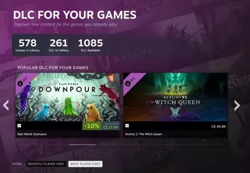 Steam hat einen neuen Bereich, in ...