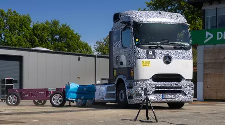 Die Mercedes-Benz eActros 600 Batterie hielt einem schweren Seitenaufprall bei einem Crash-Test stand