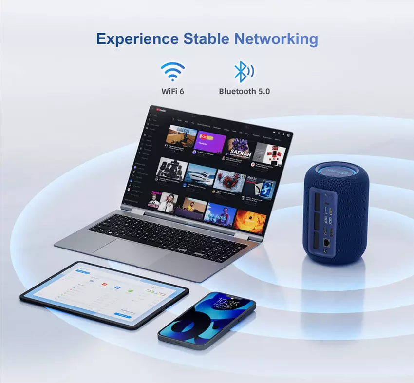 GTBox T1 Mini-Computer mit Bluetooth-Lautsprecher-Design