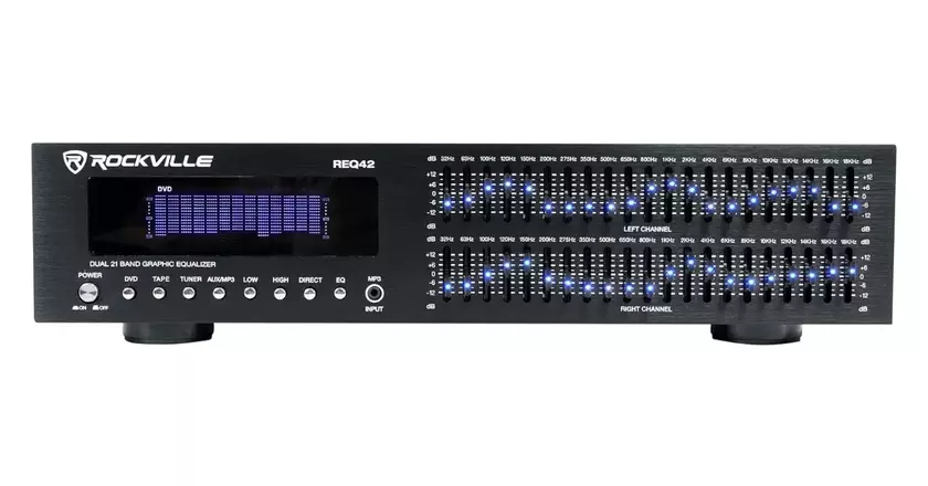 Rockville REQ42-S 2 x 21 Grafik-Equalizer für Heimstereoanlagen
