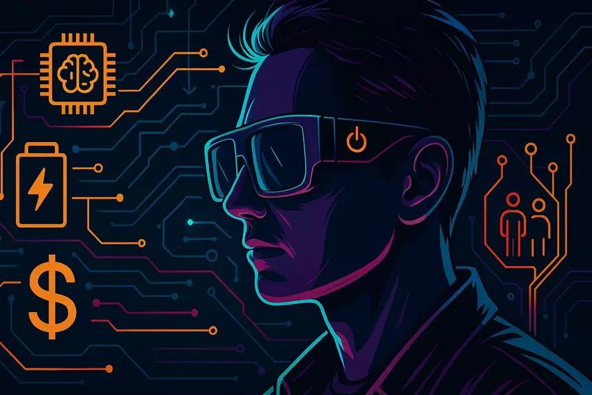 Illustratives Bild einer intelligenten Brille als Zubehör