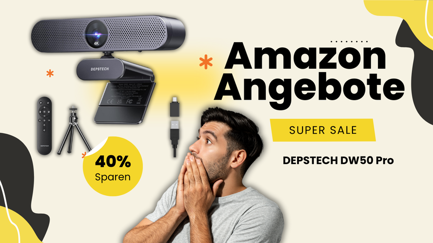 DEPSTECH DW50 Pro 4K Webcam – Profitiere von 40% Preisreduktion!