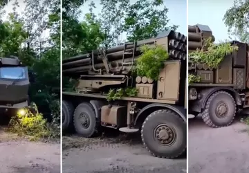 Das ukrainische Militär zeigte zum ersten ...