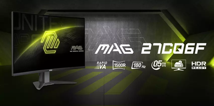 MSI MAG 27CQ6F: 27-Zoll-Curved-Monitor mit 2K-Auflösung und 180Hz Bildwiederholrate