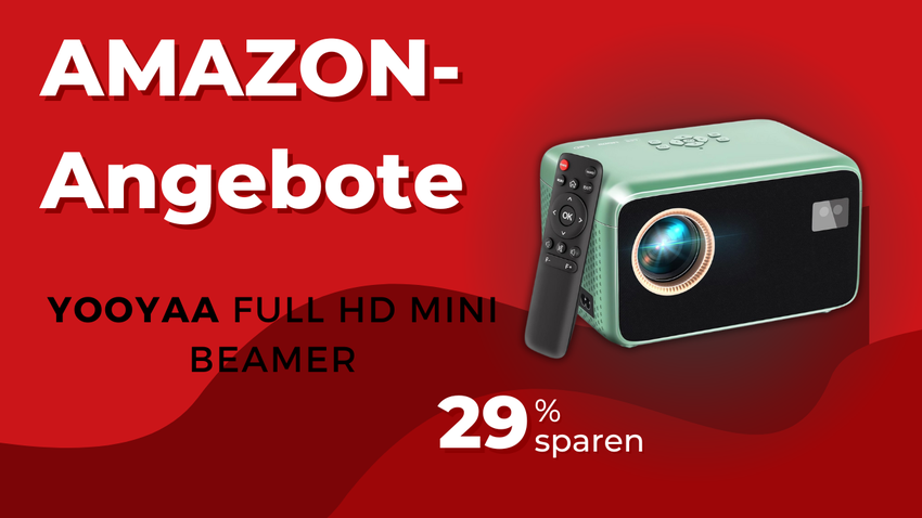 YOOYAA Mini Beamer mit AI Autofocus – Spare jetzt 40€!