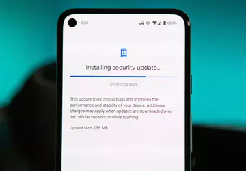 Google wird die Installation von Updates ...
