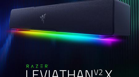 Razer Leviathan V2 X: kompakte 65-Watt-Soundbar mit Bluetooth, USB-C-Anschluss und RGB-Beleuchtung für $133