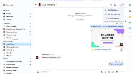 Google Chat führt Huddles-Audiomeetings mit Google Meet-Integration ein