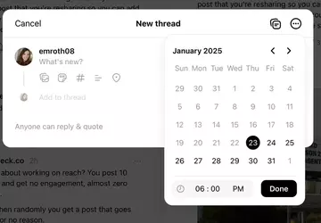 In Threads können Sie jetzt Beiträge ...