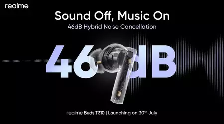 Die realme Buds T310 mit ANC, IP55-Schutz und bis zu 40 Stunden Akkulaufzeit werden am 30. Juli vorgestellt.