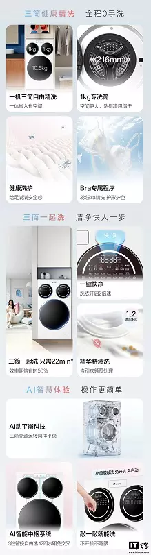 Haier Leader Waschmaschine mit drei Trommeln