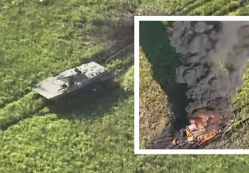 Eine ukrainische FPV-Drohne flog im Inneren ...