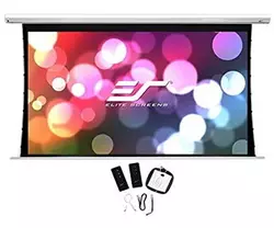 Elite Screens Saker Tab Tension Akustik UHD Beamer Heimkino Leinwand mit Motor