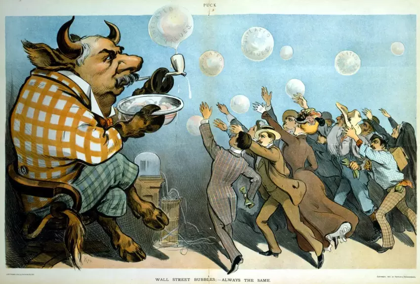 Illustration von Wall Street-Blasen - Udo J. Keppler (1901)
