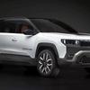 Die Frontplatte des neuen Jeep Compass Miniatur