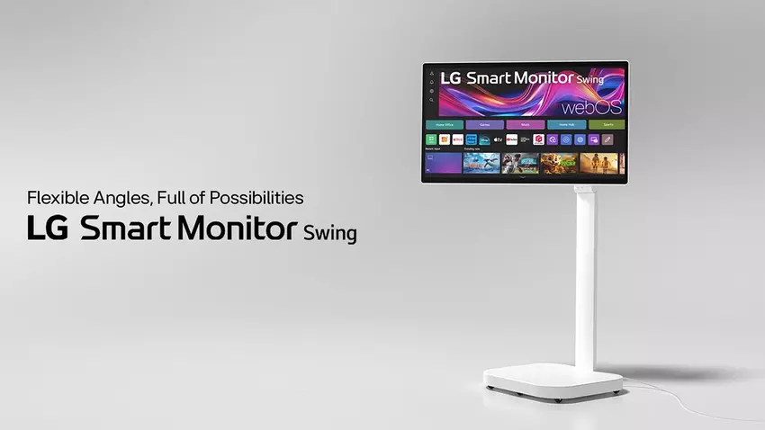 Sie brauchen keinen Computer mehr: LG stellt Smart Monitor Swing mit webOS auf einem Ständer mit Rollen vor