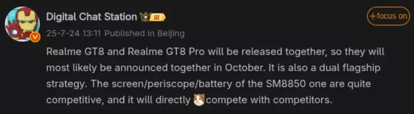 Realme GT 8 und GT 8 Pro Debüt