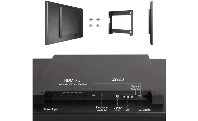 elecsung 43-Zoll 4K UHD Smarter Spiegel mit TV