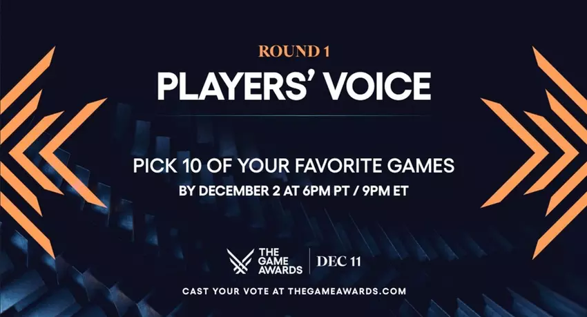 Jetzt beitreten! Die erste Abstimmungsrunde in der Kategorie 'Players' Voice' bei den The Game Awards 2025 hat begonnen.