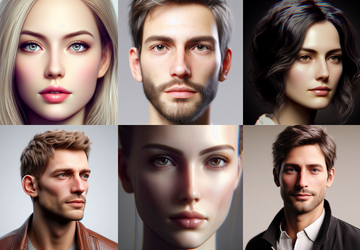 Menschen vertrauen weißen Gesichtern auf generierten ...