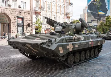 Das ukrainische Militär zeigte in Aktion ...