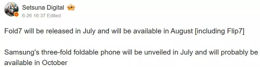 Bild von Samsungs dreifach faltbarem Smartphone